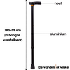 Able2 wandelstok Aluminium - zwart