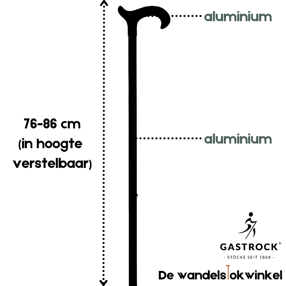 Gastrock Slank Opvouwbare Wandelstok | Vouwstok "Landelijke Idylle" - bont